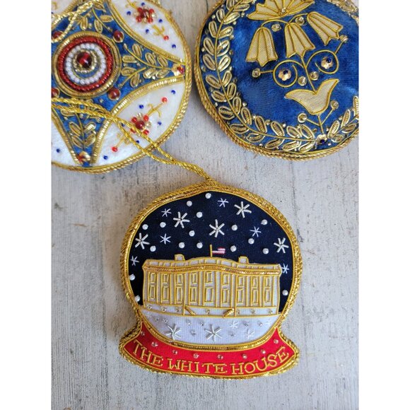 White‎ house beaded ornament Patriotic DC American Xmas set - Picture 3 of 5